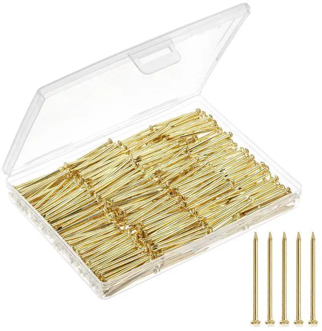 Main image of Hardware Nails, 450 pcs, 1.25 Inches, Gold