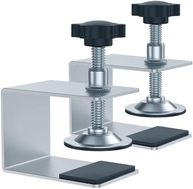 Main image of 2 Pcs Drawer Front Installation Clamps,Zinc Drawer Fixing Clips,Adjustable Stable Furniture Woodworking Jig, Cabinet Installation Tools for Carpenter Household Tables Desks Mount