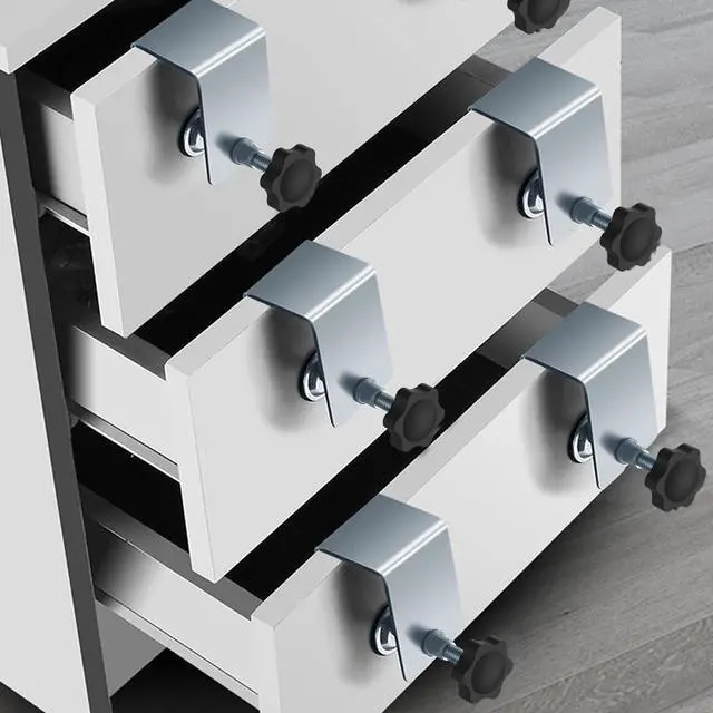 Alt view image 3 of 7 - 2 Pcs Drawer Front Installation Clamps,Zinc Drawer Fixing Clips,Adjustable Stable Furniture Woodworking Jig, Cabinet Installation Tools for Carpenter Household Tables Desks Mount