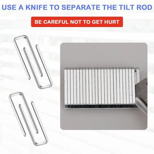 Alt view image 2 of 7 - 80 Pieces Repair Plantation Shutters Tool, Plantation Shutter Louvers Fasteners Hardware Kit Household Windows Blind Tilt Rod Staples Louvers Staples for Blind Repairing Supplies (1.9 x 0.5 cm)