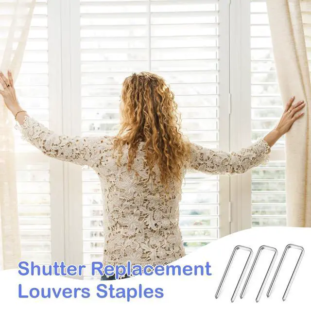 Alt view image 7 of 7 - 80 Pieces Repair Plantation Shutters Tool, Plantation Shutter Louvers Fasteners Hardware Kit Household Windows Blind Tilt Rod Staples Louvers Staples for Blind Repairing Supplies (1.9 x 0.5 cm)