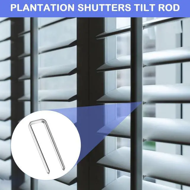 Alt view image 6 of 7 - 80 Pieces Repair Plantation Shutters Tool, Plantation Shutter Louvers Fasteners Hardware Kit Household Windows Blind Tilt Rod Staples Louvers Staples for Blind Repairing Supplies (1.9 x 0.5 cm)
