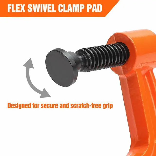Alt view image 3 of 6 - Jorgensen 2630 3-Inch C-Clamp, Orange