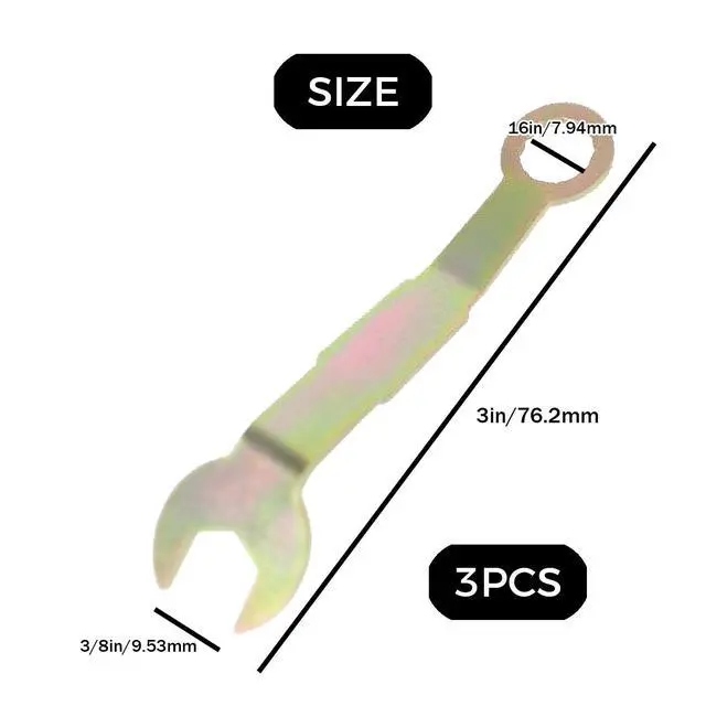 Alt view image 6 of 6 - 3pcs pocket pivot adjustment wrench, portable door hinge adjustment tool, pivot door repair tool, sturdy double folding closet door wrench, suitable for household or hardware repair