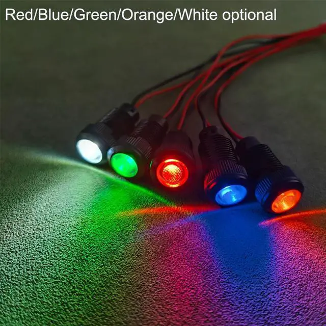 Alt view image 2 of 5 - 5pcs LED Plastic Indicator Pilot Light 110VAC Mounting Hole Size 12mm(Blue)
