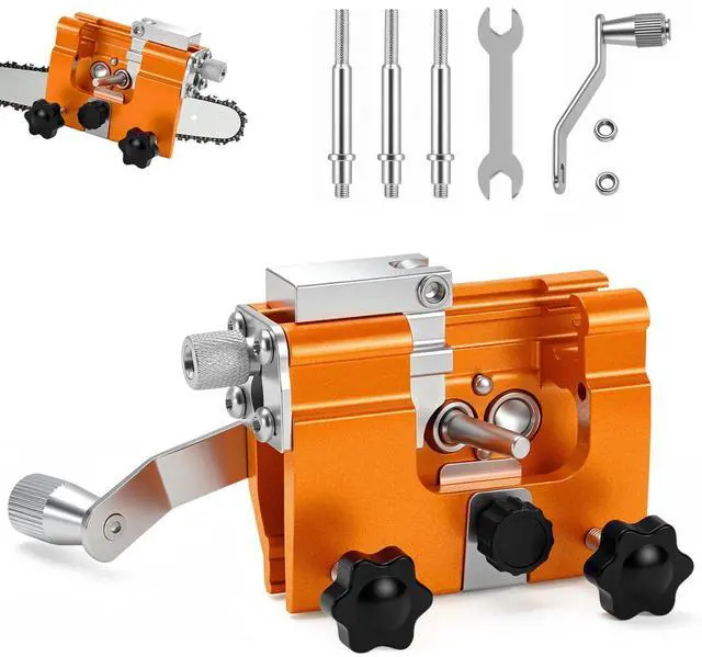 Main image of Klam Pero Chain Sharpener,Chain Saw Sharpener Tool,Chainsaw Sharpener,Portable Hand Crank Chainsaw Chain Sharpener Set,Portable Household Hardware Tool for Chain Sharpening