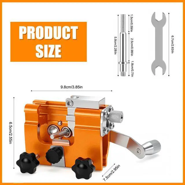 Alt view image 6 of 7 - Klam Pero Chain Sharpener,Chain Saw Sharpener Tool,Chainsaw Sharpener,Portable Hand Crank Chainsaw Chain Sharpener Set,Portable Household Hardware Tool for Chain Sharpening