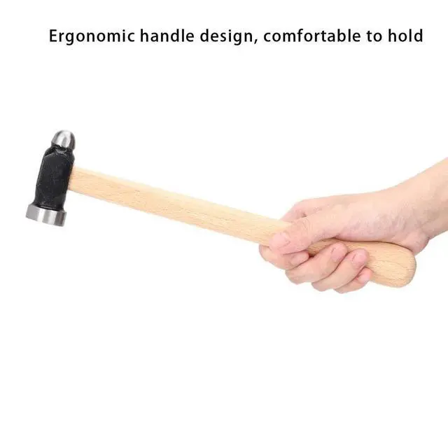 Alt view image 3 of 7 - 10.2-Inch Round Hammer, Blacksmith Hammer Ball Peen Hammer Hardware Tool Household Jewelry Processing Hammer Welding Chipping Hammer Ball Peen Hammer Metalworking Hammer for Household Workshop