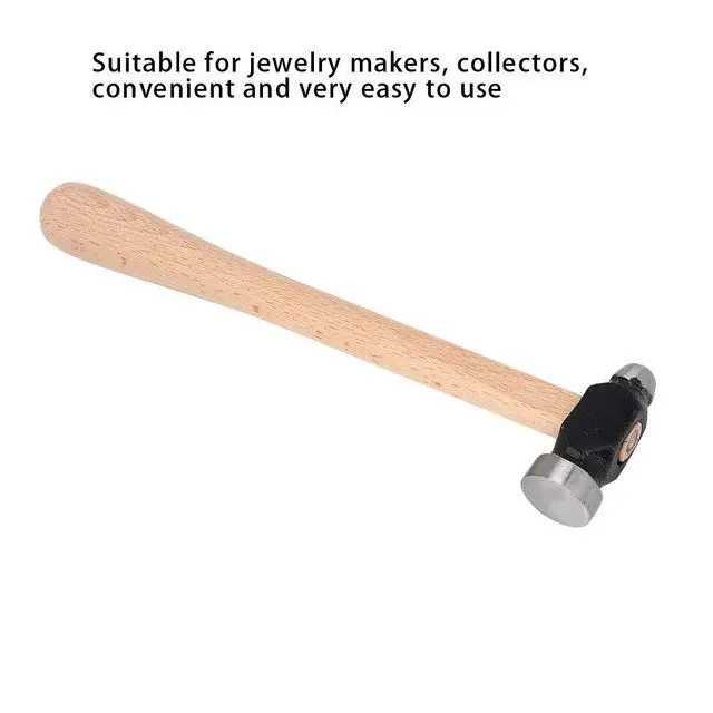 Alt view image 4 of 7 - 10.2-Inch Round Hammer, Blacksmith Hammer Ball Peen Hammer Hardware Tool Household Jewelry Processing Hammer Welding Chipping Hammer Ball Peen Hammer Metalworking Hammer for Household Workshop