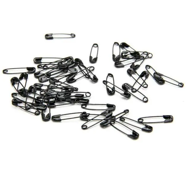 Alt view image 2 of 4 - 1000 Pack Safety Pins Exquisite 19mm Black Tone Metal Clothing Accessories Trimming Fastening Tool Findings Small Metallic Clip Buttons Fastener Tool Accessories
