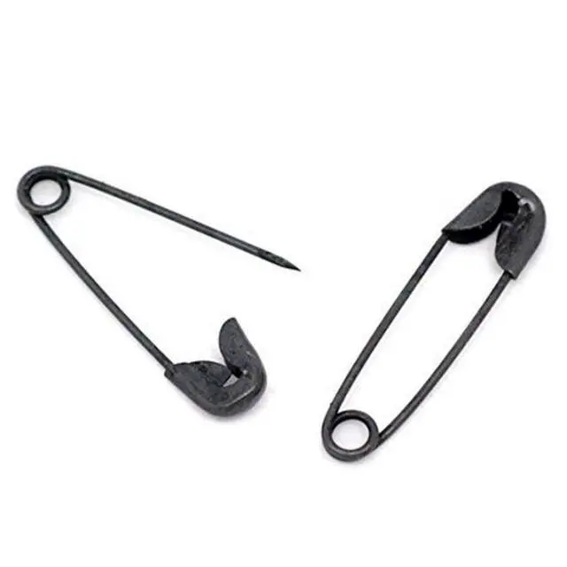 Alt view image 3 of 4 - 1000 Pack Safety Pins Exquisite 19mm Black Tone Metal Clothing Accessories Trimming Fastening Tool Findings Small Metallic Clip Buttons Fastener Tool Accessories