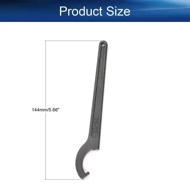 Alt view image 2 of 6 - C Hook Wrench Metric Collet Chuck Spanner Multifunctional Hardware Household Repair Tool For 28-32mm Round Nut