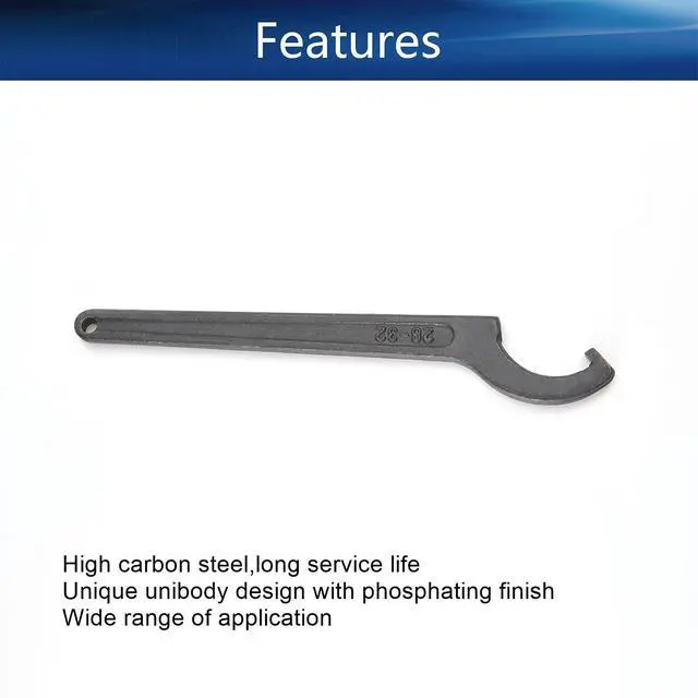 Alt view image 3 of 6 - C Hook Wrench Metric Collet Chuck Spanner Multifunctional Hardware Household Repair Tool For 28-32mm Round Nut