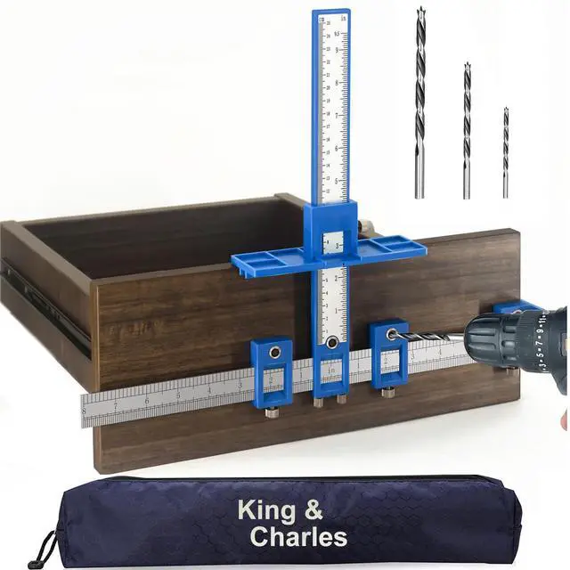 Main image of Cabinet Hardware Jig&3pcs Point Wood Drill Bits