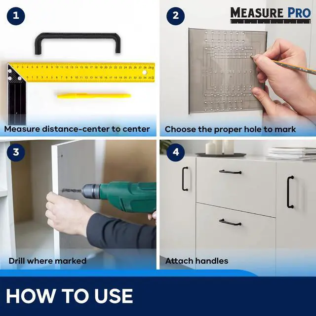 Alt view image 3 of 6 - Cabinet Door & Drawer Hardware Installation Template Kit Made in The USA