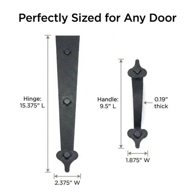 Alt view image 6 of 7 - Garage Handle and Hinge Magnets Decorative Magnetic Hardware Steel Doors, Easy Installation, Durable & Weatherproof, Set of 6