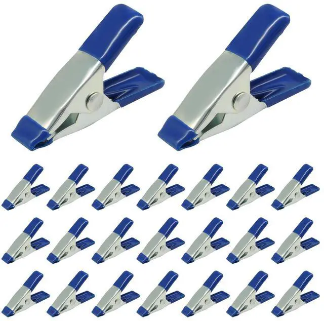 Main image of 30 Pcs Heavy Duty Metal Spring Clamps, 2 Inch, Blue