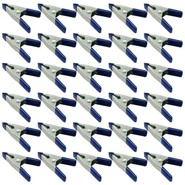 Alt view image 5 of 5 - 30 Pcs Heavy Duty Metal Spring Clamps, 2 Inch, Blue