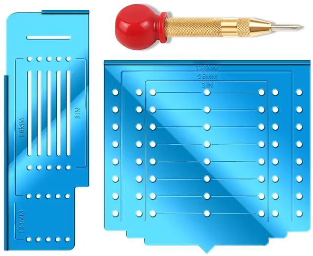 Main image of Cabinet Hardware Template&Center Punch for Handles Knobs Pulls