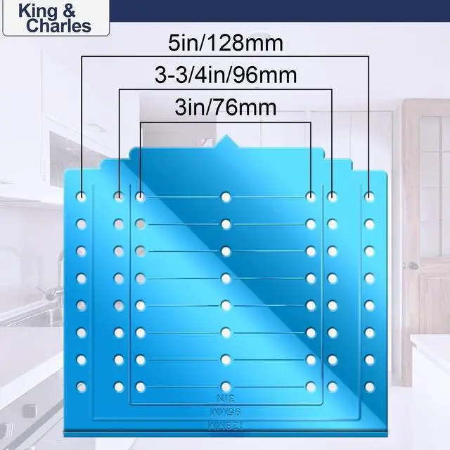 Alt view image 2 of 6 - Cabinet Hardware Template&Center Punch for Handles Knobs Pulls