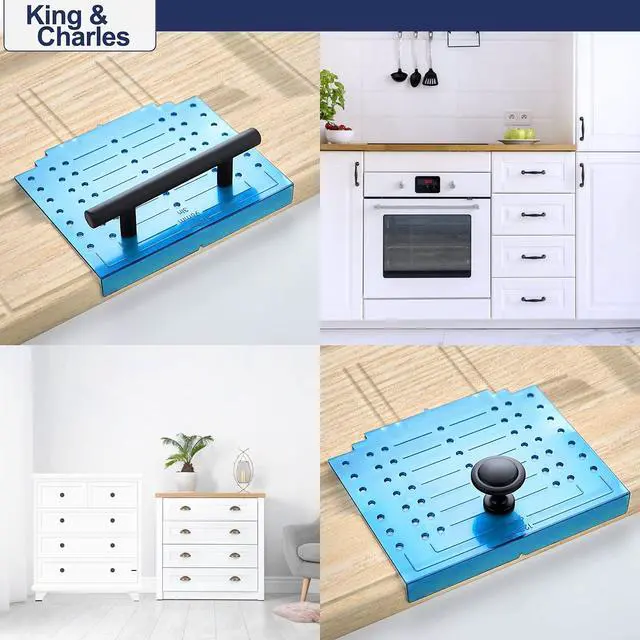 Alt view image 4 of 6 - Cabinet Hardware Template&Center Punch for Handles Knobs Pulls