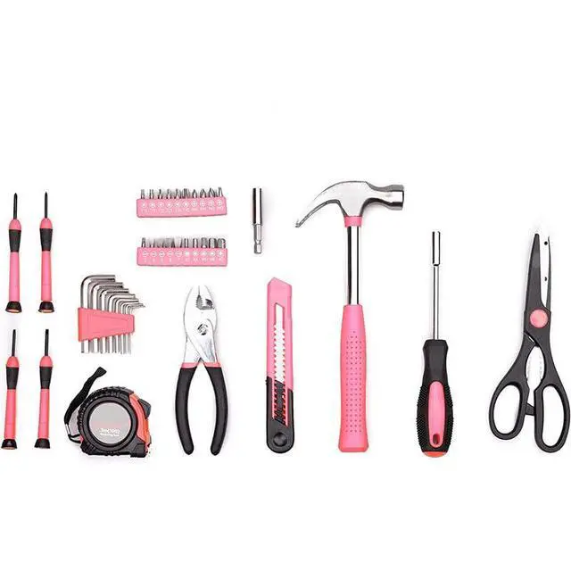 Alt view image 3 of 7 - 39-Piece Hardware Combination Tool Set, Carbon Steel Manual Toolboxmano para el hogar general con caja de herramientas de plástico estuche