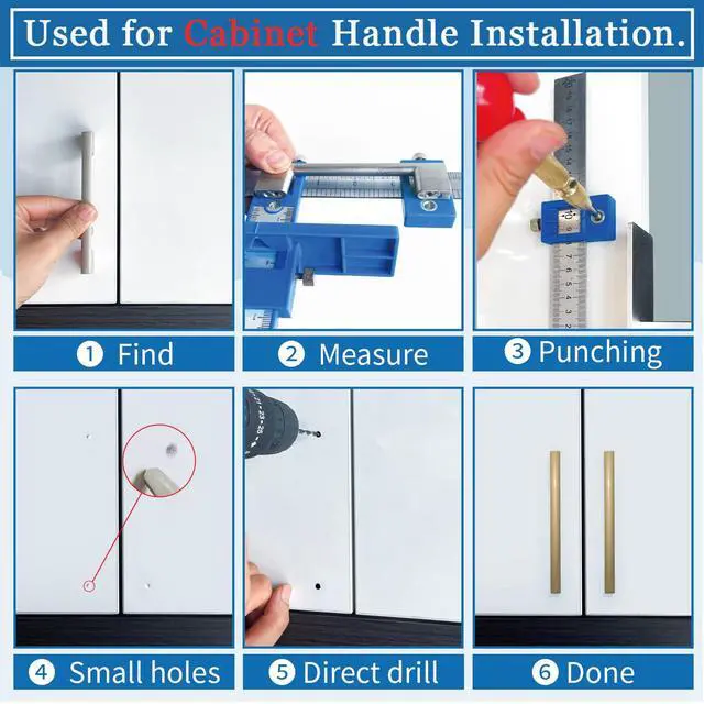 Alt view image 5 of 6 - Cabinet Hardware Jig&Auto Center Punch&Point Drill Bits