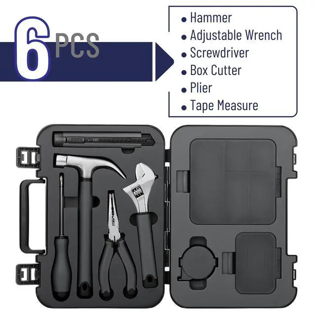 Alt view image 2 of 7 - Household Tool Kit, Small Tool Kit, Tool Set for Home, Small Tool Box Set