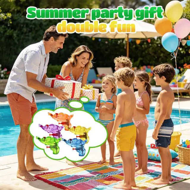 Alt view image 5 of 5 - 32 Pcs Mini Elephant Water Gun with Whistle, Colorful Mini Squirt Blaster, Kids Toy for Summer Beach, Pool Party Favors & Outdoor Water Fight Games