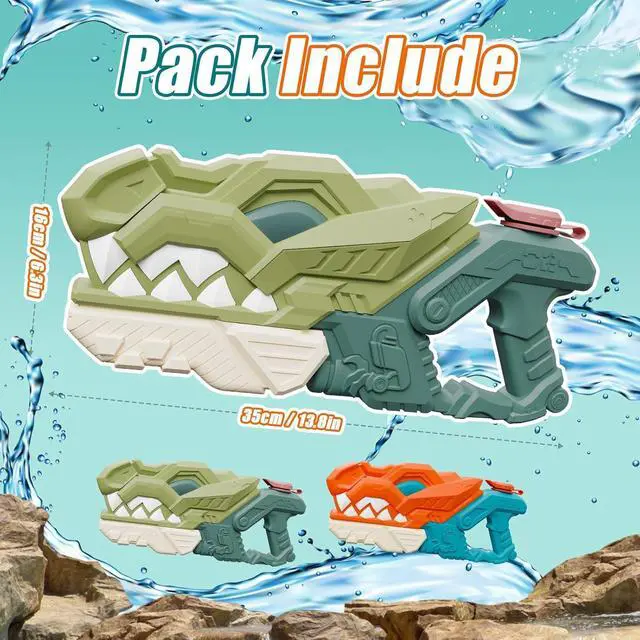 Alt view image 2 of 6 - Water Gun for Kids, Squirt Guns Range Up to 32Ft Powerful Water Blaster for Summer Pool Beach Party Toys, Water Fighting Summer Toys for Kids Ages 8-12