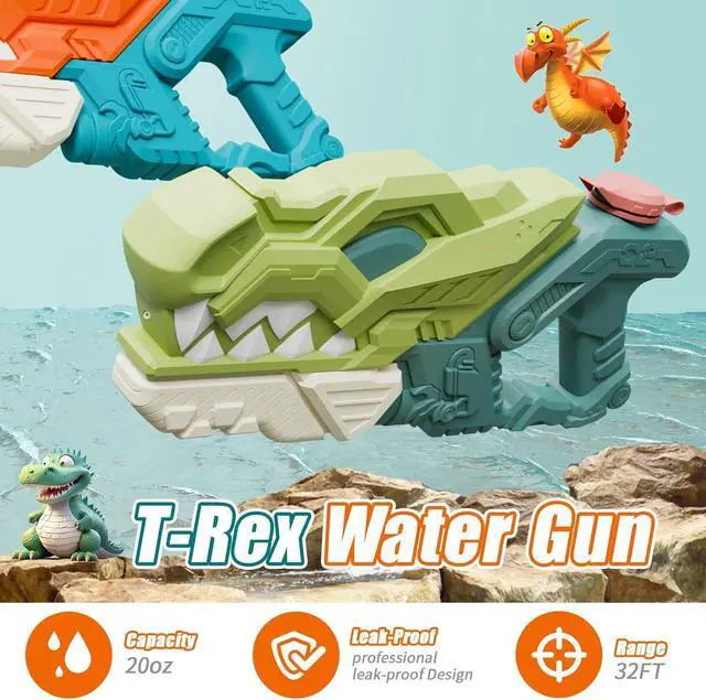Alt view image 3 of 6 - Water Gun for Kids, Squirt Guns Range Up to 32Ft Powerful Water Blaster for Summer Pool Beach Party Toys, Water Fighting Summer Toys for Kids Ages 8-12