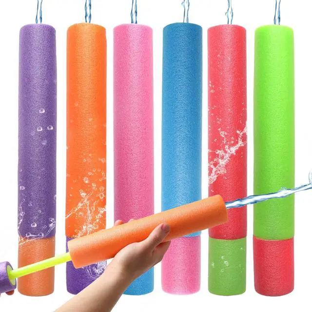 Main image of 6 Pack Water Guns, 13 Inch Fun Foam Squirt Guns for Kids & Adults,Summer Swimming Pool Beach Sand Water Fighting Toys Party Favors