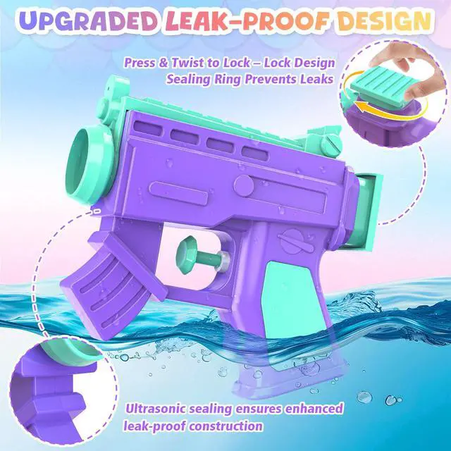 Alt view image 2 of 6 - 2 Pack Water Gun Squirter for Kids Squirt Gun for Girls Pool Toys