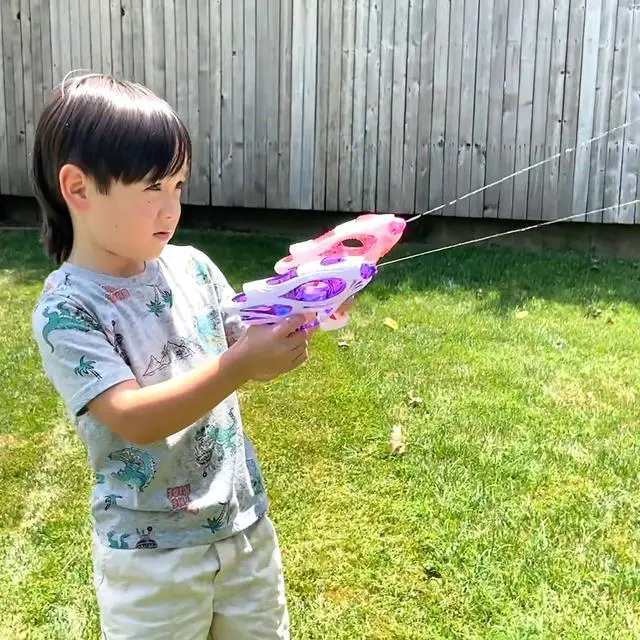 Alt view image 5 of 7 - 3 Pack Water Guns for Kids and Adults, 200cc/20ft Squirt Guns with Trigger Squirt Guns for Boys Girls, Long Range Super Water Blaster Soaker Water Pistol Summer Toys for Swimming Pool BeachStyle 2