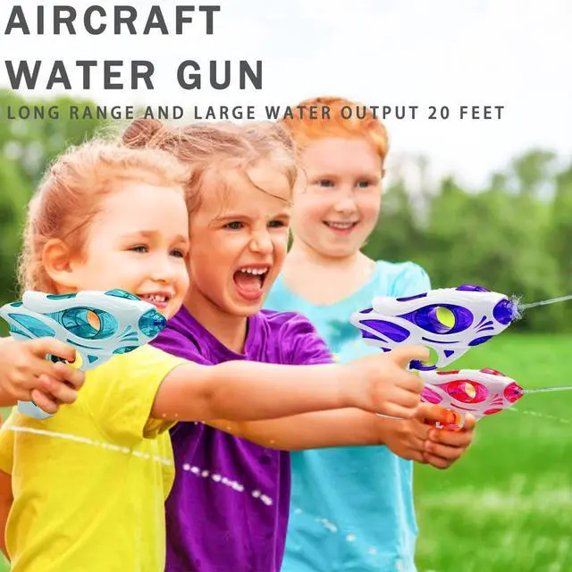 Alt view image 7 of 7 - 3 Pack Water Guns for Kids and Adults, 200cc/20ft Squirt Guns with Trigger Squirt Guns for Boys Girls, Long Range Super Water Blaster Soaker Water Pistol Summer Toys for Swimming Pool BeachStyle 2