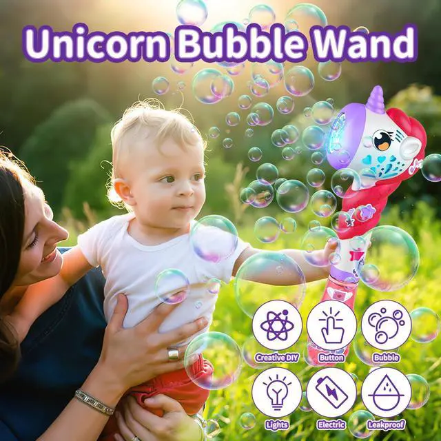 Alt view image 2 of 7 - Bubble Wand Machine Maker Blower Outdoor Party Toys Easter Birthday Gifts