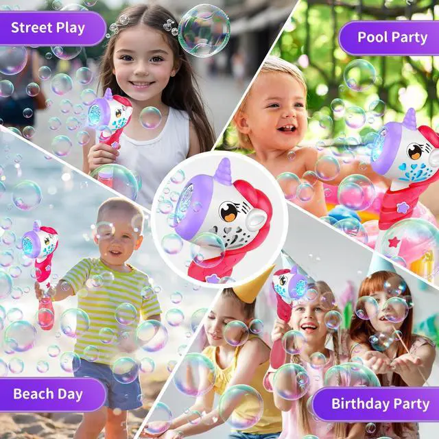 Alt view image 3 of 7 - Bubble Wand Machine Maker Blower Outdoor Party Toys Easter Birthday Gifts