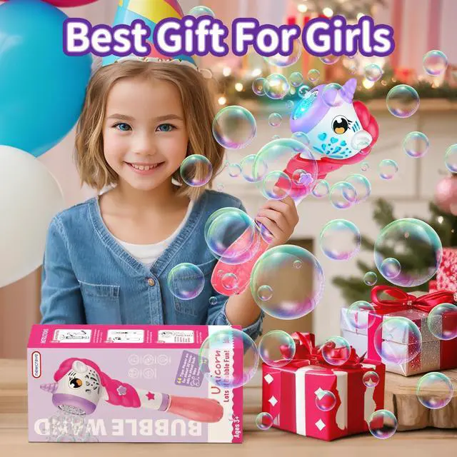 Alt view image 6 of 7 - Bubble Wand Machine Maker Blower Outdoor Party Toys Easter Birthday Gifts