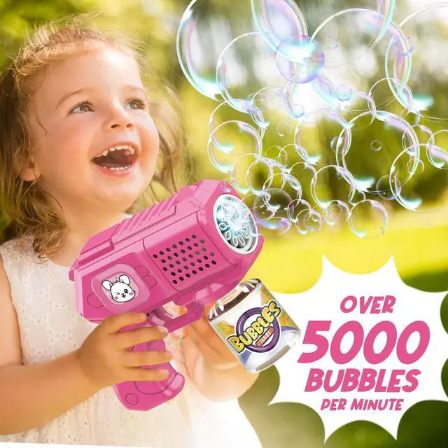 Alt view image 2 of 7 - 3 Pack Bubble Guns with Bubble Solution, Boys Girls Toys Gifts 3+