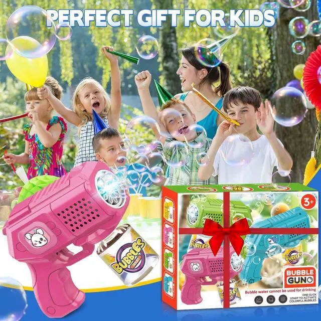 Alt view image 6 of 7 - 3 Pack Bubble Guns with Bubble Solution, Boys Girls Toys Gifts 3+