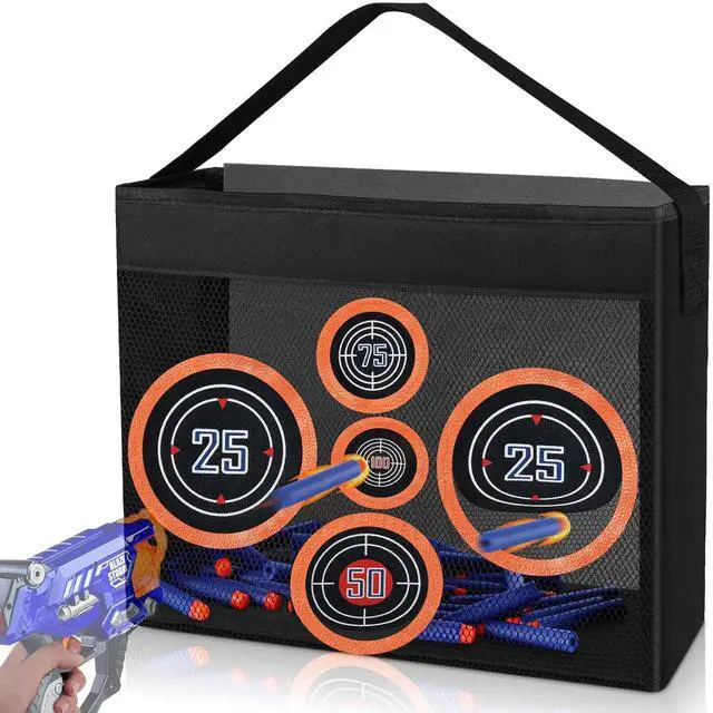 Main image of Toy Target Fits for Nerf Guns, Portable and Foldable Net Taget for Shooting Practice, with Mesh Netting for Outdoor or Indoor Play, Birthday or Party Gift (Target ONLY)