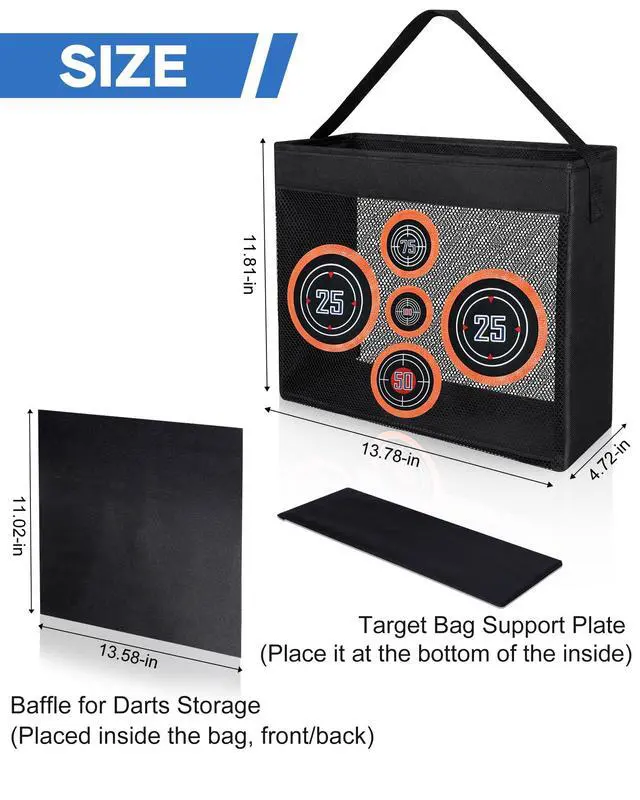 Alt view image 2 of 6 - Toy Target Fits for Nerf Guns, Portable and Foldable Net Taget for Shooting Practice, with Mesh Netting for Outdoor or Indoor Play, Birthday or Party Gift (Target ONLY)