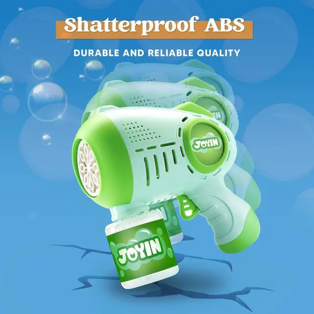 Alt view image 4 of 7 - 2 Kids Bubble Guns with 4 Bottles Solution, Automatic Bubble Machine Gun with 8 Holes for Kids, Adults, Summer Toys, Easter Basket Stuffers, Birthday Gift, Party Favors