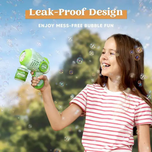 Alt view image 5 of 7 - 2 Kids Bubble Guns with 4 Bottles Solution, Automatic Bubble Machine Gun with 8 Holes for Kids, Adults, Summer Toys, Easter Basket Stuffers, Birthday Gift, Party Favors