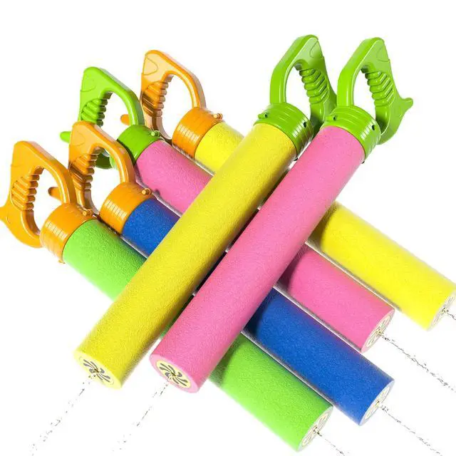 Alt view image 2 of 7 - Water Guns for Kids, 6 PCS Foam Squirt Guns Water Blaster Set, Water Guns Squirter Blaster Pool Toys for Kids Toddlers Boys Girls 3 4 5 6 7 8, Shooter Swimming Pool Party Outdoor Beach Sand Play Toys