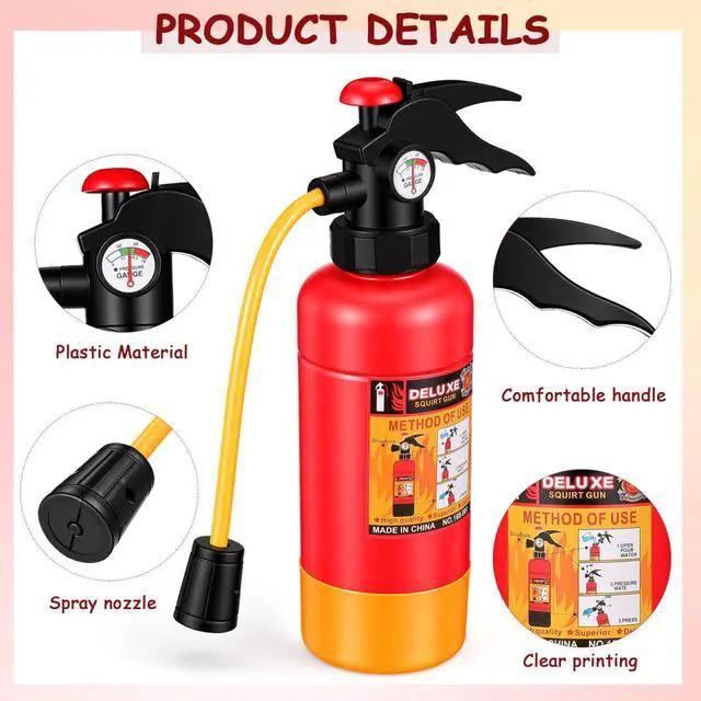 Alt view image 4 of 7 - Kids Toys Outdoor Toys Toy Water for Kids fire Extinguisher Water Squirt Toy Children Beach Toy as Squirt, Water Shooter, Water Soaker for Summer Water Guns Boys Backpack