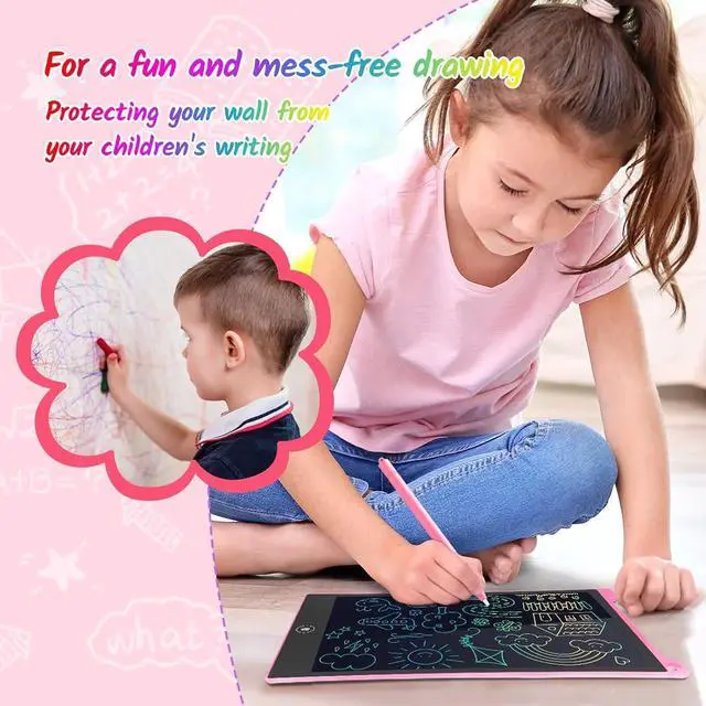 Alt view image 5 of 7 - 10 Inch 2 Pack LCD Writing Tablet, Colorful Doodle Board Drawing Tablet for Kids, No Mess Toddler Travel Learning Toys, Christmas Birthday Gifts for 3 4 5 6 7 8 Year Old Boys Girls Preschooler