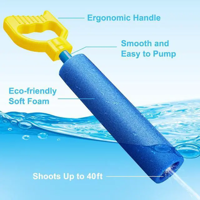 Alt view image 6 of 7 - Water Gun, 6 Pack Super Water Soaker Blaster Squirt Guns | Water Guns for Kids, 40 ft Range, Pool Toys for Swimming Pool, Beach, Summer Party & Outdoor Water Games