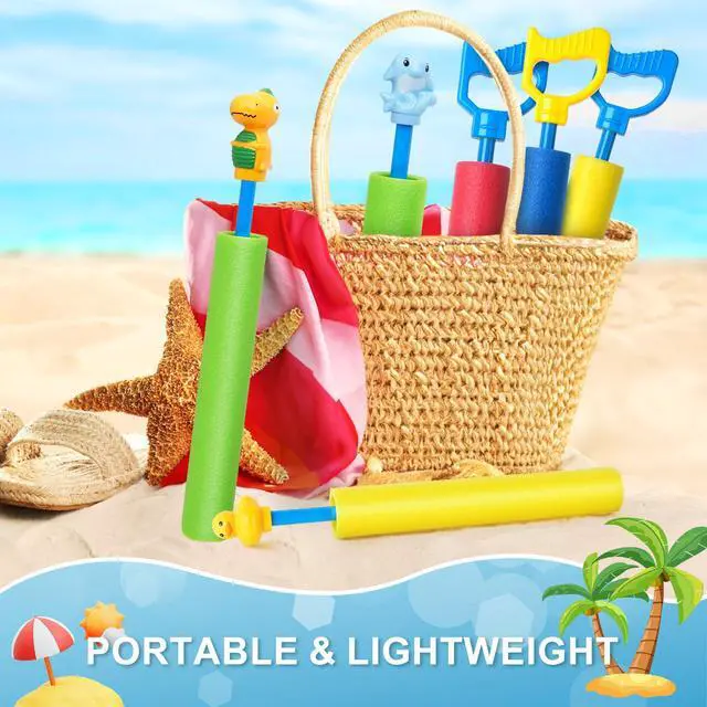 Alt view image 7 of 7 - Water Gun, 6 Pack Super Water Soaker Blaster Squirt Guns | Water Guns for Kids, 40 ft Range, Pool Toys for Swimming Pool, Beach, Summer Party & Outdoor Water Games