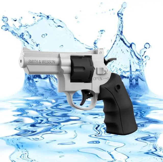 Main image of Revolver shape Water Gun with 22 Ft Super Long Range, Water Blaster Pistol Toy for Adults & Kids Summer Swimming Pool Beach Outdoor Activity. (1, Gray)